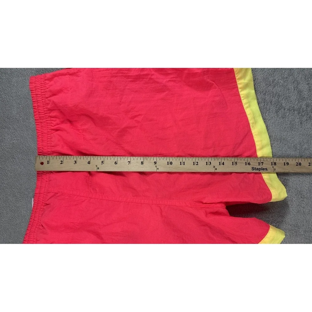Vintage Surf Gear Men's Neon‎ Colorblock Swim Trunks Pink/Yellow Size 36/38